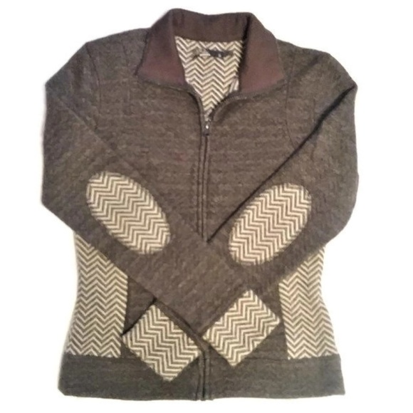 Prana Jackets & Blazers - PrAna Wool Blend Full Zip Chevron Pattern Jacket S
